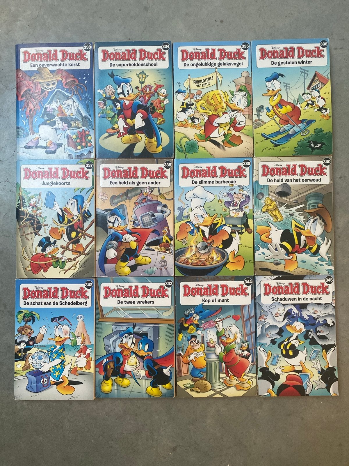Donald Duck pockets 333 t/m 345 (mist 341) - bijna compleet, Boeken, Meerdere stripboeken, Ophalen of Verzenden, Zo goed als nieuw