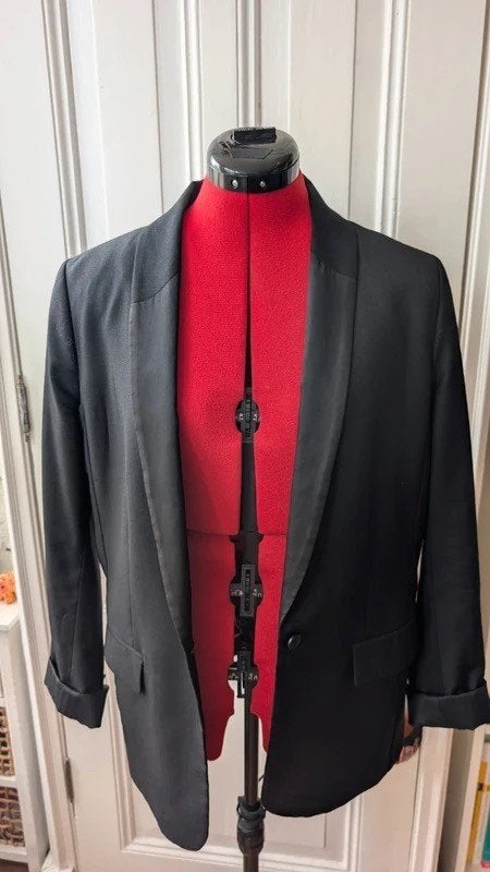 MM6 Maison Margiela zwarte wollen blazer maat 40, Kleding | Dames, Jasjes, Kostuums en Pakken, Maat 38/40 (M), MM6 Maison Margiela