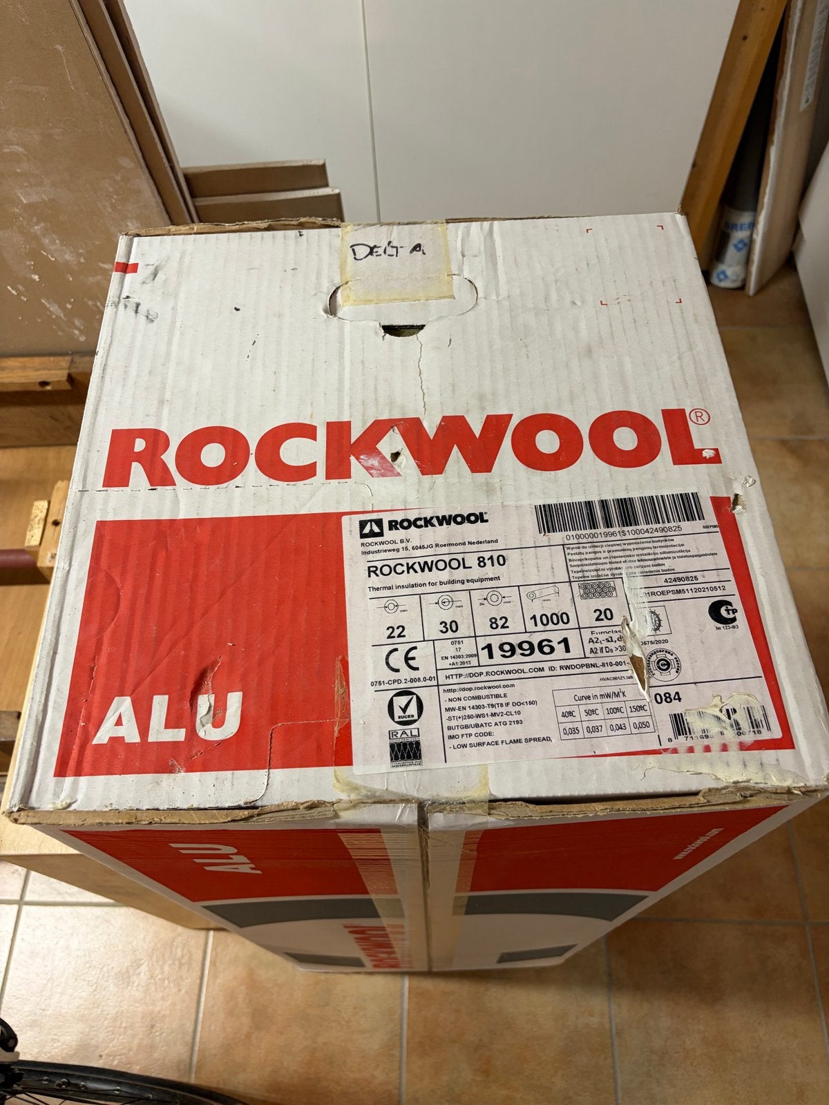 Nieuwe Rockwool 810 buisisolatie - Volle doos, Nieuw, Steenwol, Minder dan 5 m², Ophalen