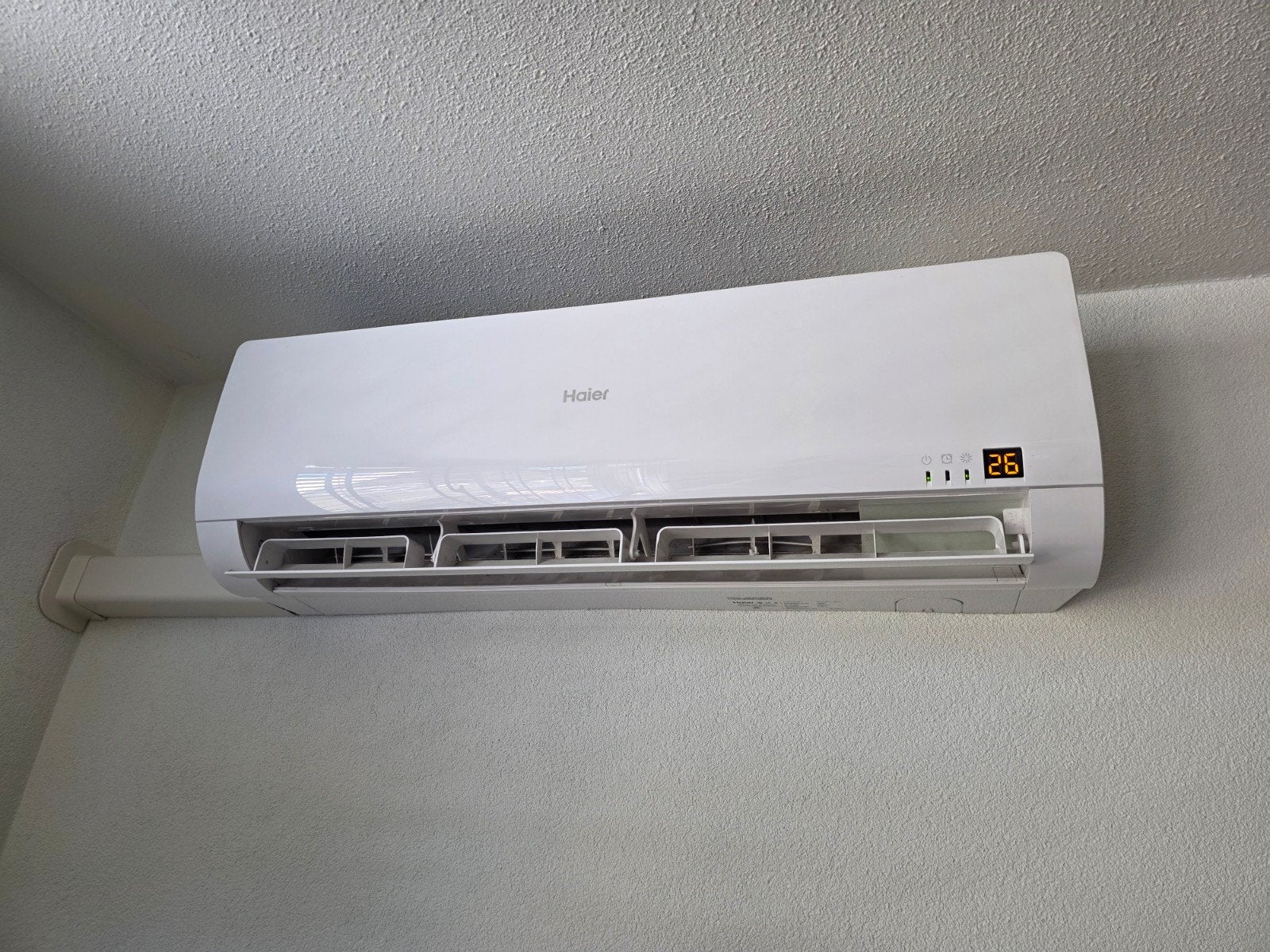 Haier AS12BS4HRA Wandairco, Witgoed en Apparatuur, Airco's, Gebruikt, Wandairco, 60 tot 100 m³, 3 snelheden of meer, Koelen en Ontvochtigen