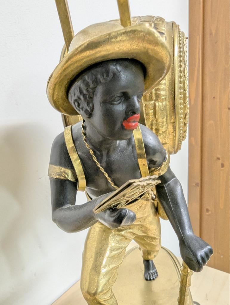 Bronzen pendule, Verzamelen, Beelden en Beeldjes, Gebruikt, Ophalen of Verzenden