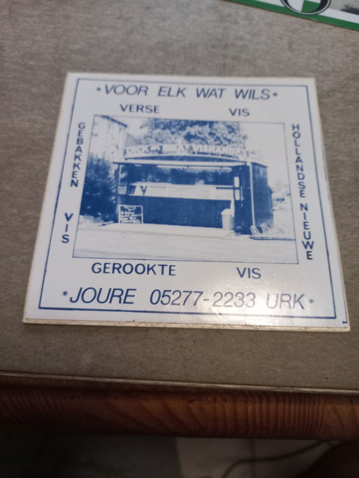 Vintage Sticker: Viswinkel Joure/Urk - Voor Elk Wat Wils, Ophalen of Verzenden, Gebruikt