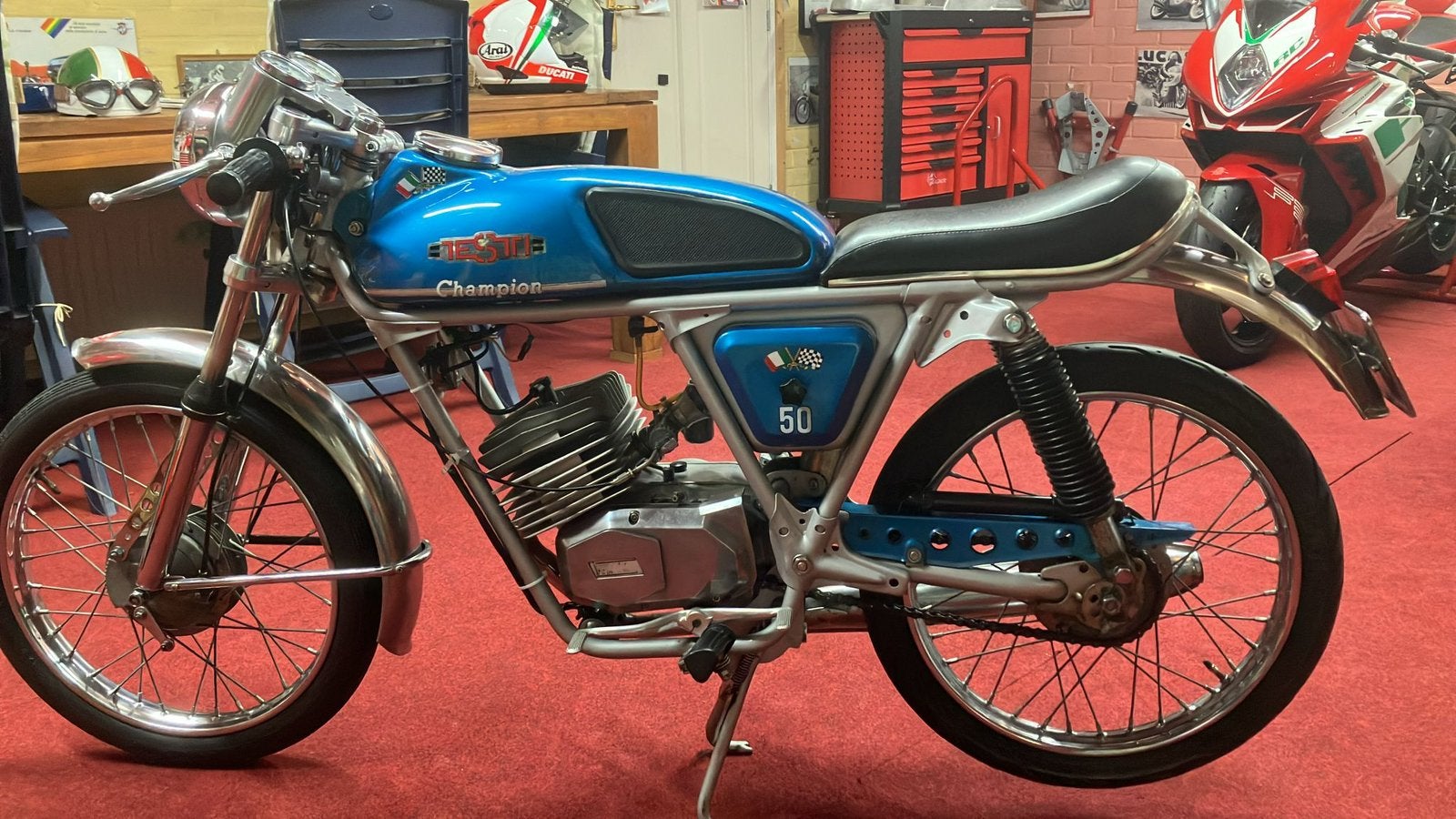 Testi Champion, Fietsen en Brommers, Brommers | Oldtimers, 6 versnellingen, 50 cc, Ophalen, Overige merken