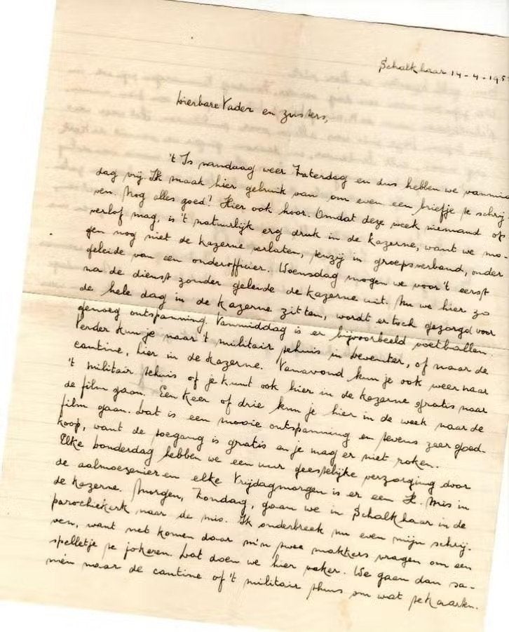 Brief van Schalkhaar naar Wijlre Klinkenberg 1951., Ophalen of Verzenden, Zo goed als nieuw