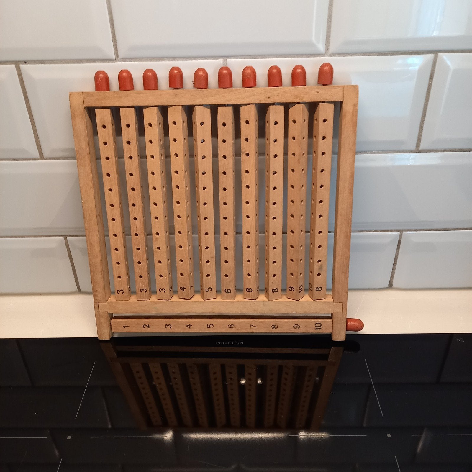 Vintage Montessori Rekenbord Educatief Houten Telraam, Kinderen en Baby's, Speelgoed | Educatief en Creatief, Ophalen of Verzenden