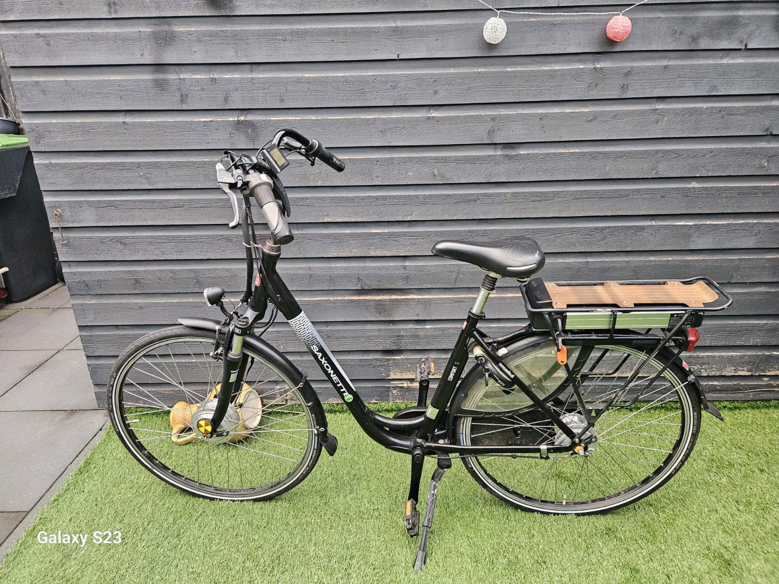 mooie elektrische saxonette meet handgas 7 versnellingen, Fietsen en Brommers, Ophalen of Verzenden