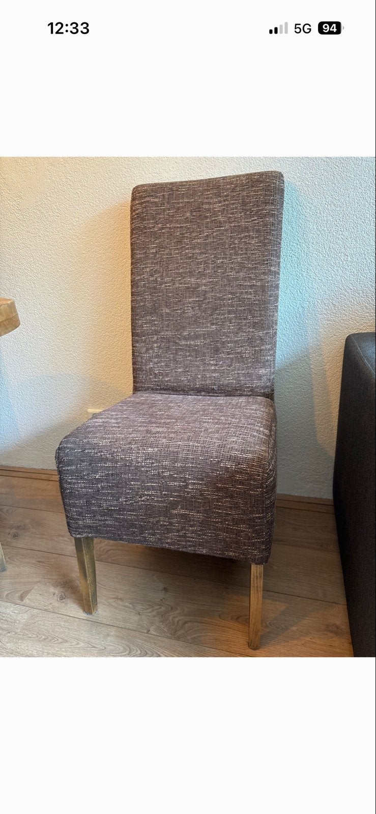 Stijlvolle eetkamerstoelen (5) gratis af te halen, Ophalen, Gebruikt, Bruin, Eén