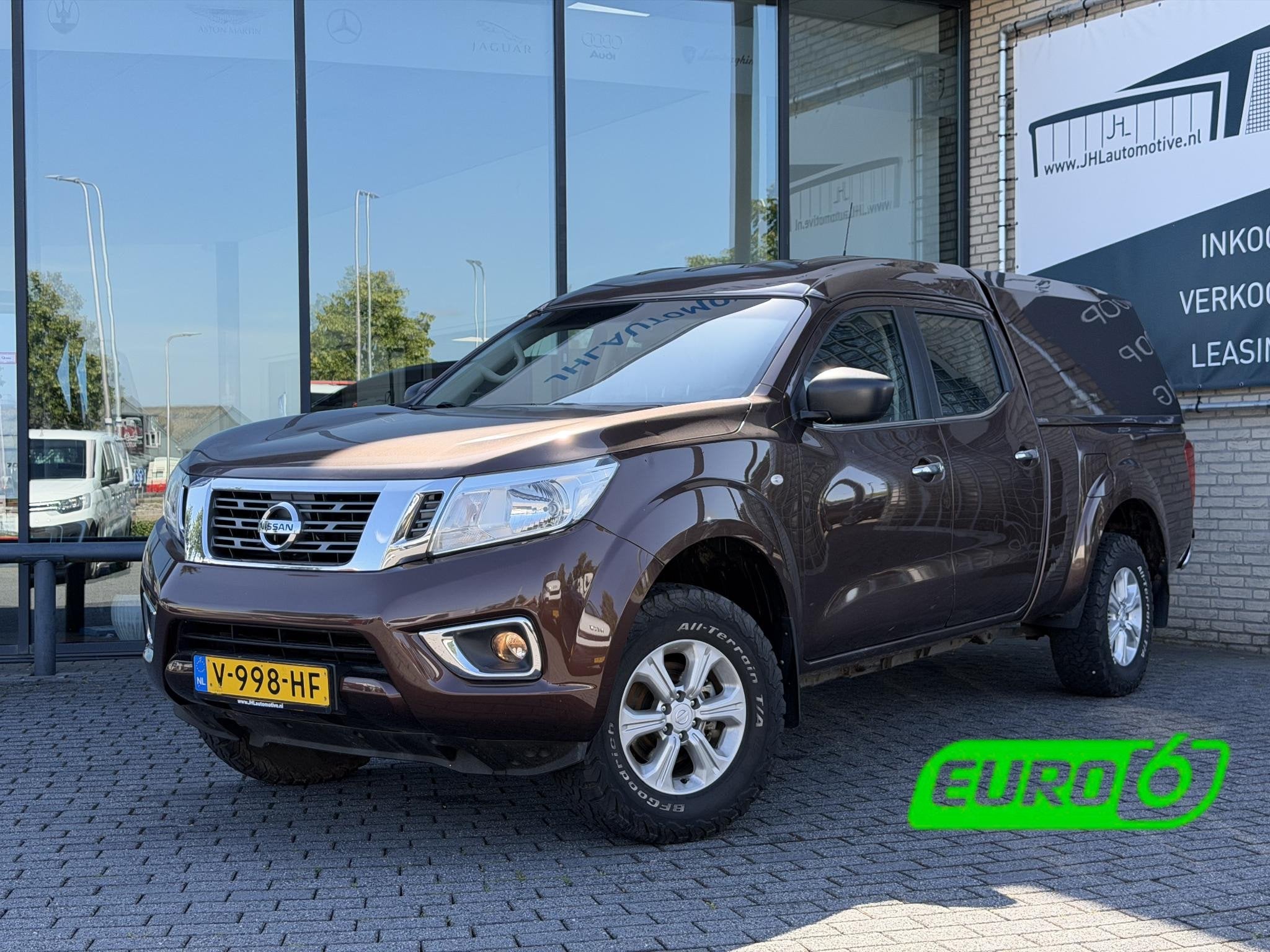 Nissan Navara 2.3 dCi Acenta DoubleCab Veth*5PERS*A/C*CRUISE, Stof, Gebruikt, 4 cilinders, Bruin
