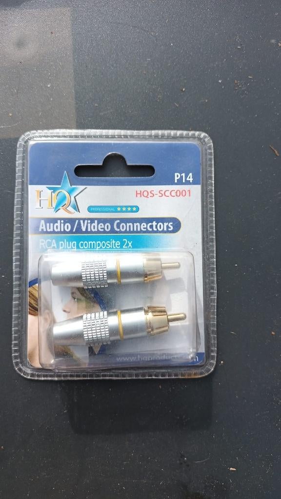audio/video connectors RCA plug composite 2x, nieuw, Ophalen, Nieuw, Minder dan 2 meter, Overige kabels