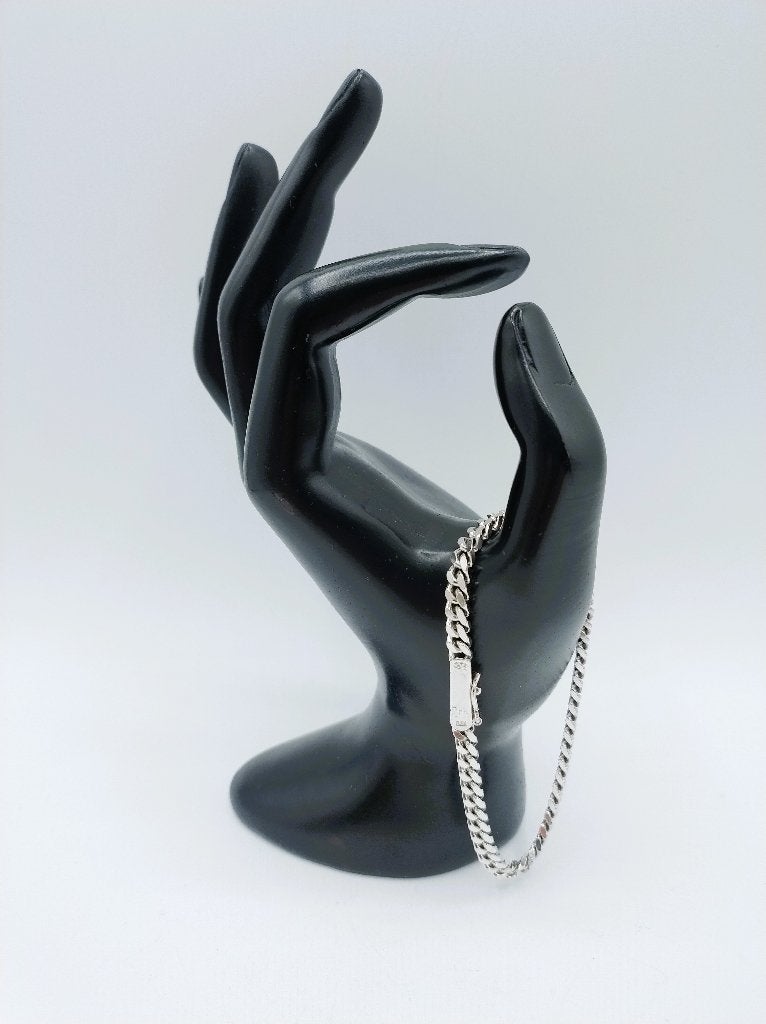 Zilveren herenarmband, 19,5 cm, Gebruikt, Info@zilverwebsite.nl, Verzenden, Zilverwebsite.nl