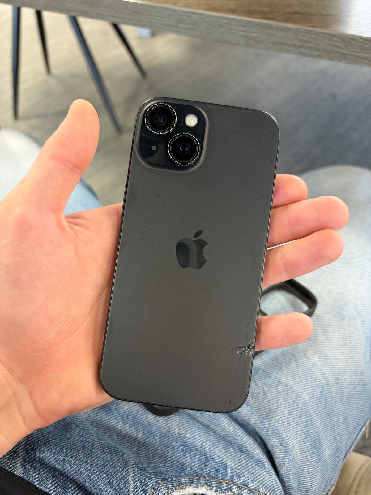 iPhone 15 - Gebruikt met schade, Ophalen, Zwart, IPhone 14 Pro Max, 128 GB