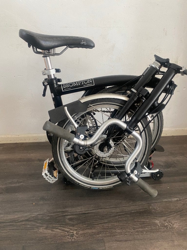 Brompton vouwfiets, naafdynamo, telescopisch zadelpen, Brompton, 16 tot 18 inch, Ophalen of Verzenden, Zo goed als nieuw
