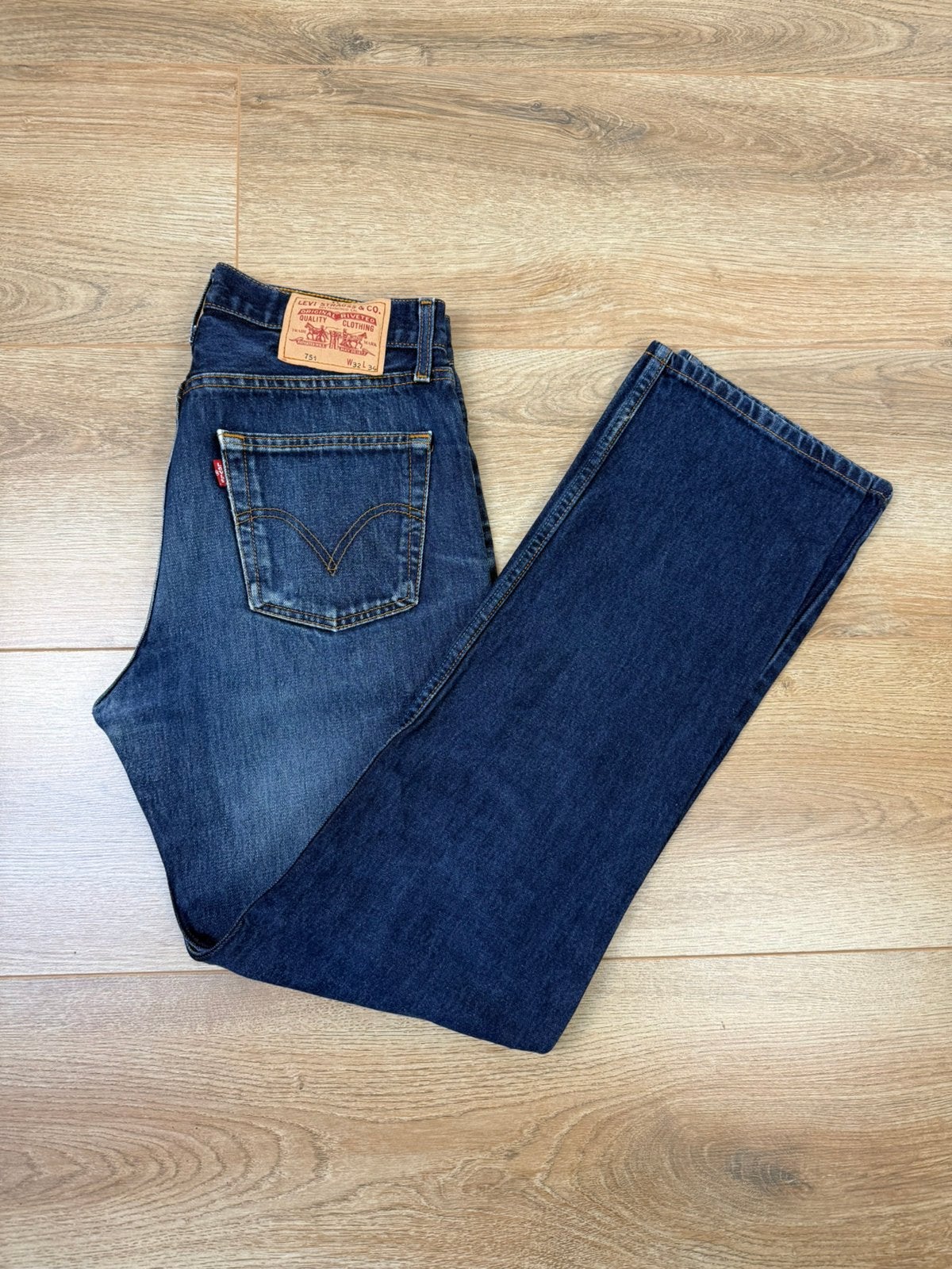 Levi’s Jeans 751 donkerBlauw W32/L34, Verzenden, Zo goed als nieuw, Blauw, W32 (confectie 46) of kleiner