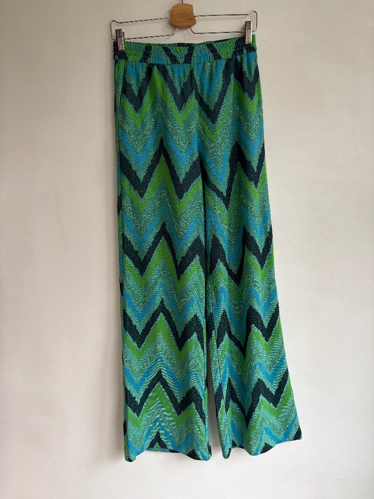 Corel broek blauw groen Amat 36, Kleding | Dames, Corel, Zo goed als nieuw, Maat 36 (S), Lang