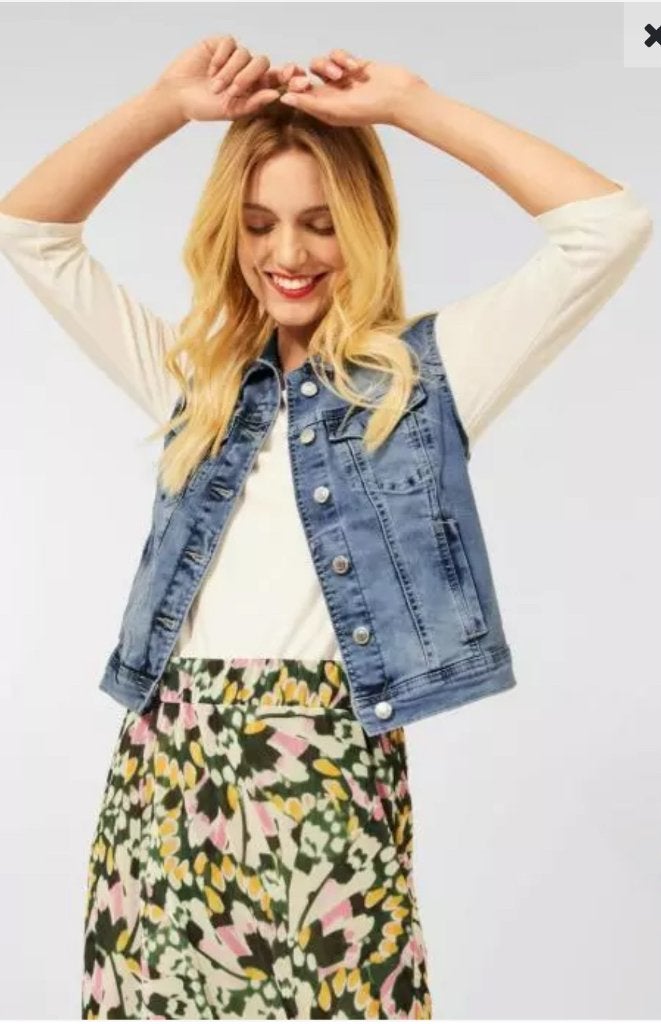 Mooi nieuw denim gilet van Street One, Blauw, Street One, Nieuw, Ophalen of Verzenden