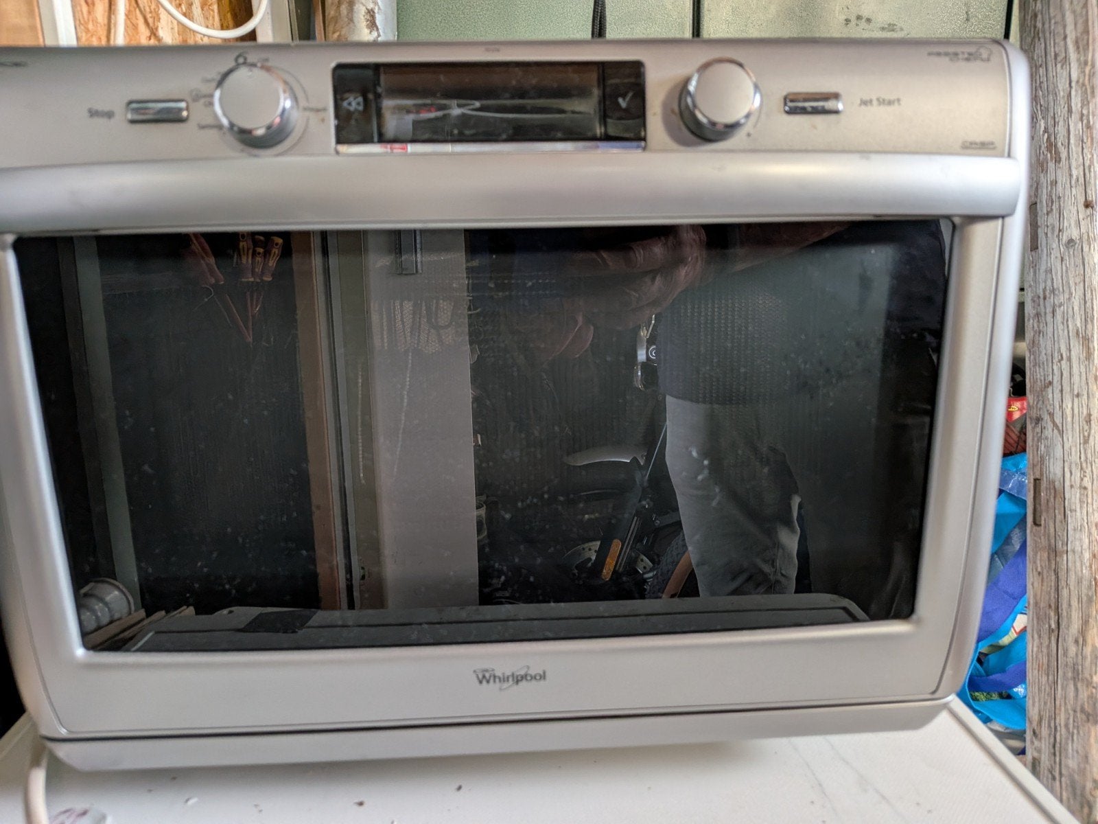 Whirlpool Combi Oven-Magnetron JT378/SL - Zilver, Witgoed en Apparatuur, Magnetrons, Ophalen, Combimagnetron, Crisp, Gebruikt