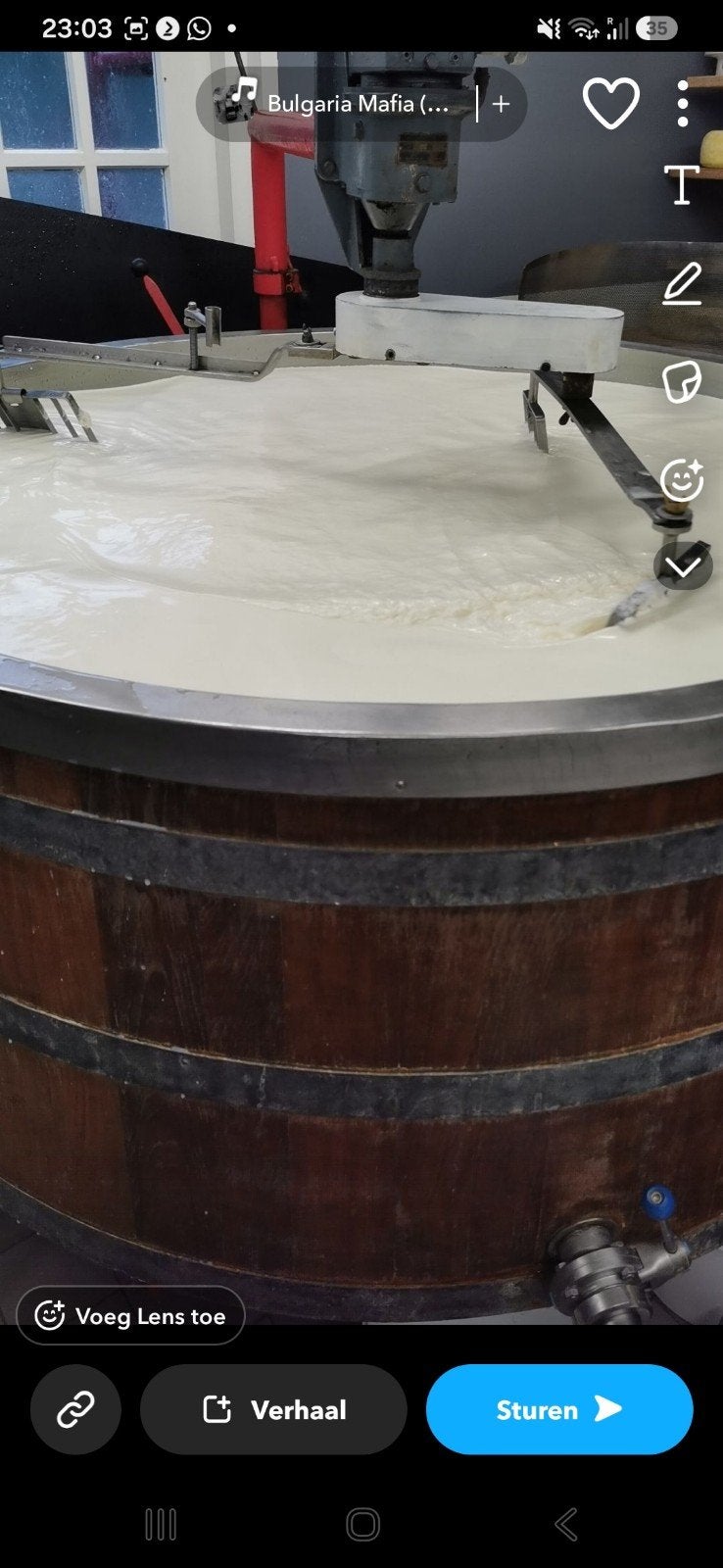 Pasteur en Kaastobbe 1200L, Ophalen