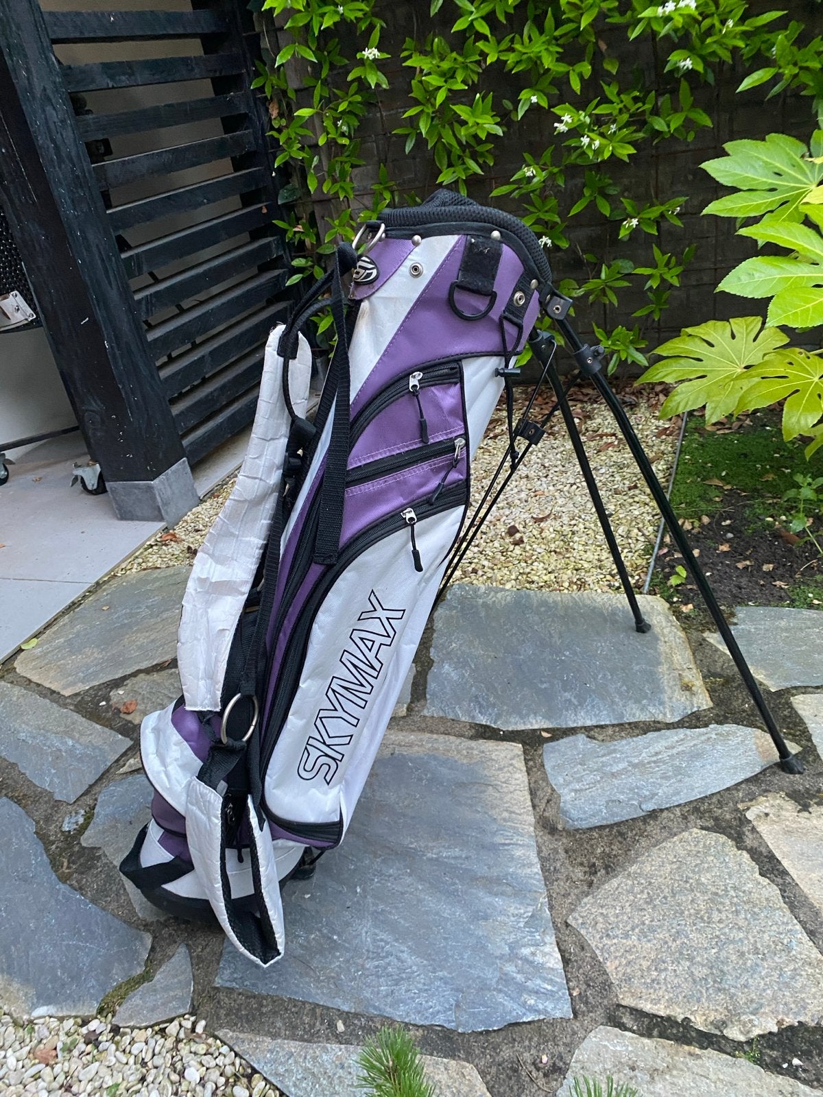 Skymax Golf Standbag - Paars/Wit, Ophalen, Gebruikt, Tas, Overige merken