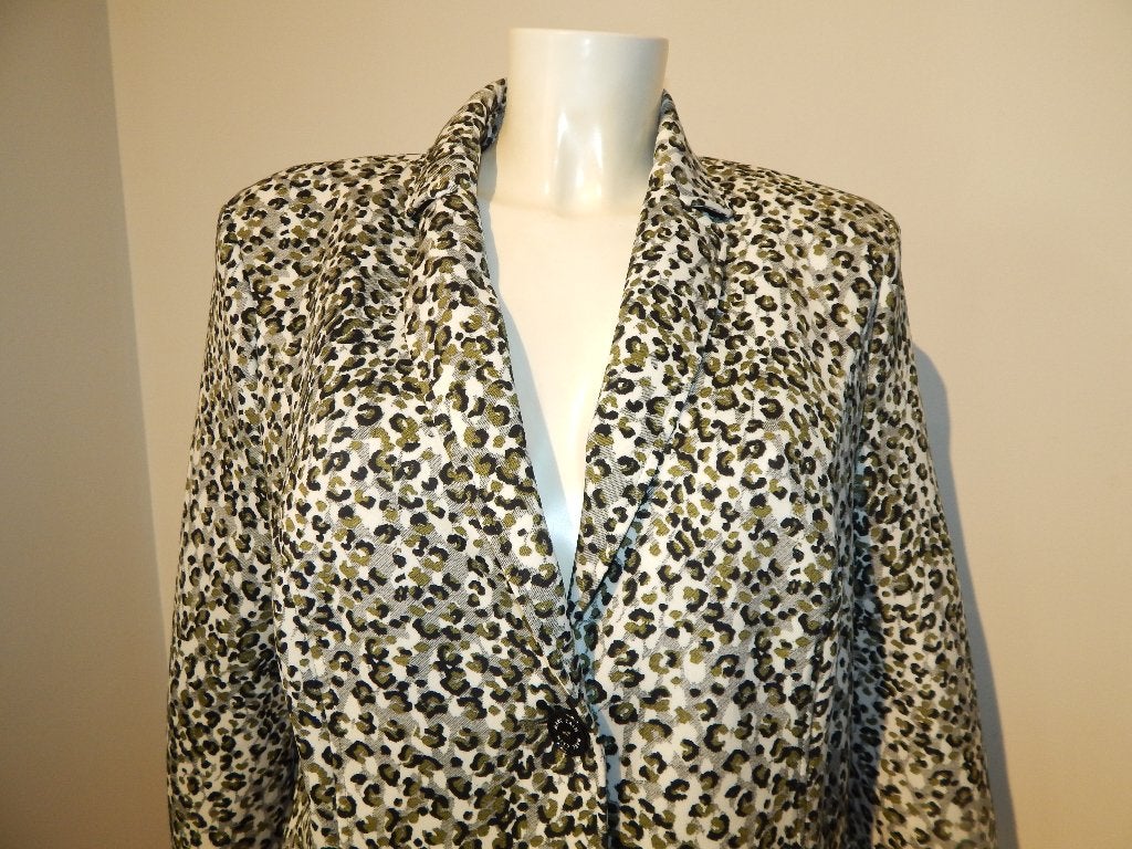 Marccain soort soft shell blazer mooie print merk knopen N6, Meerkleurig, Maat 42/44 (L), Ophalen of Verzenden, Zo goed als nieuw