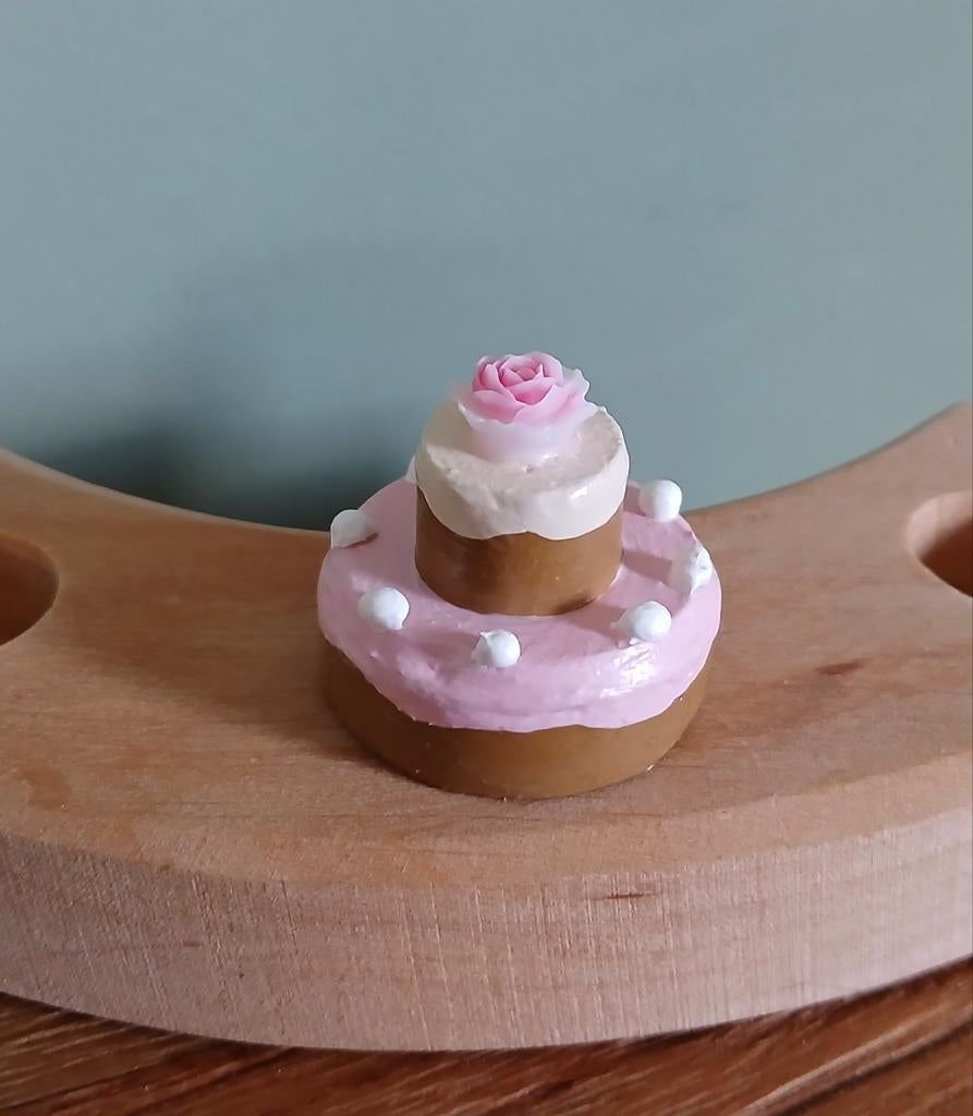 Jaarring steker taart roze, Ophalen of Verzenden