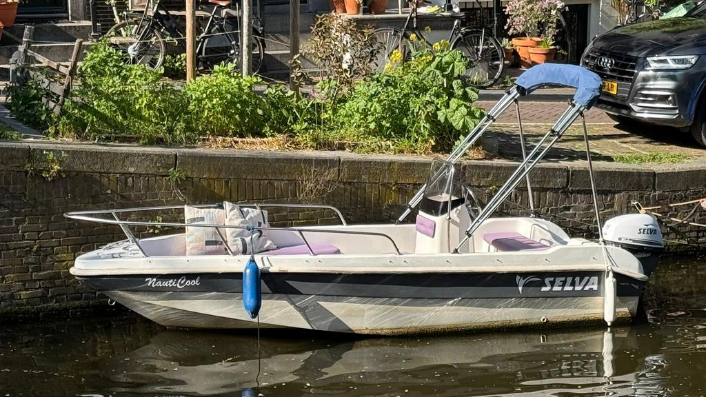 SELVA MOTORBOOT 15 PK, Watersport en Boten, Ophalen, 10 tot 30 pk, 3 tot 6 meter, Buitenboordmotor