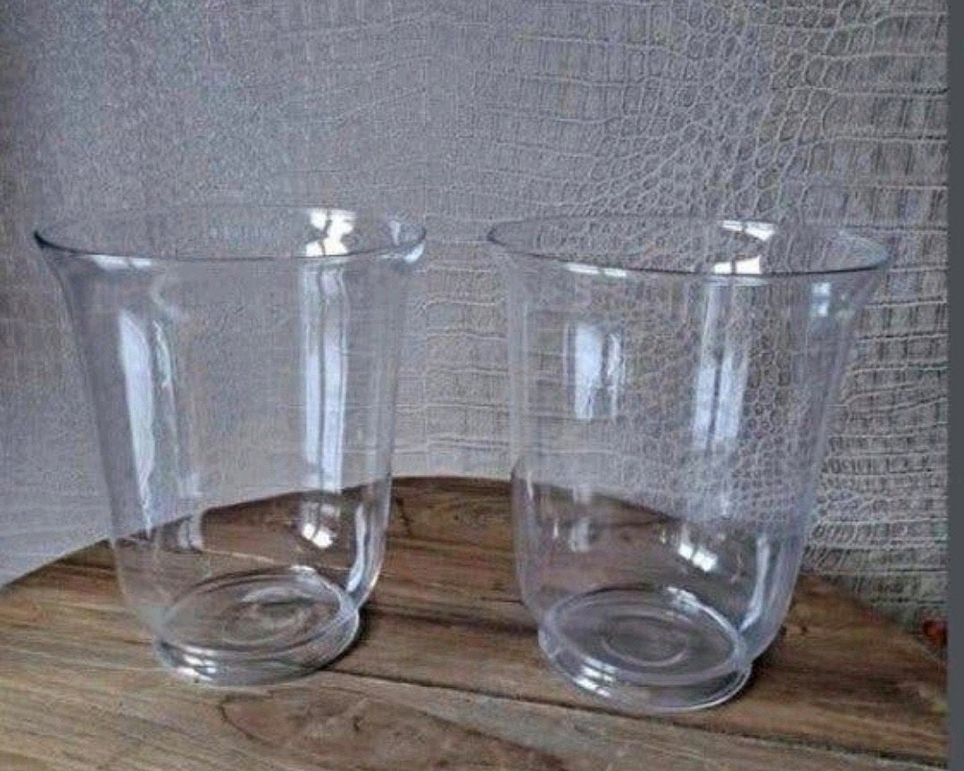 2 bloemenvazen van ikea, Transparant, Ophalen of Verzenden, Geschikt voor buiten, Glas