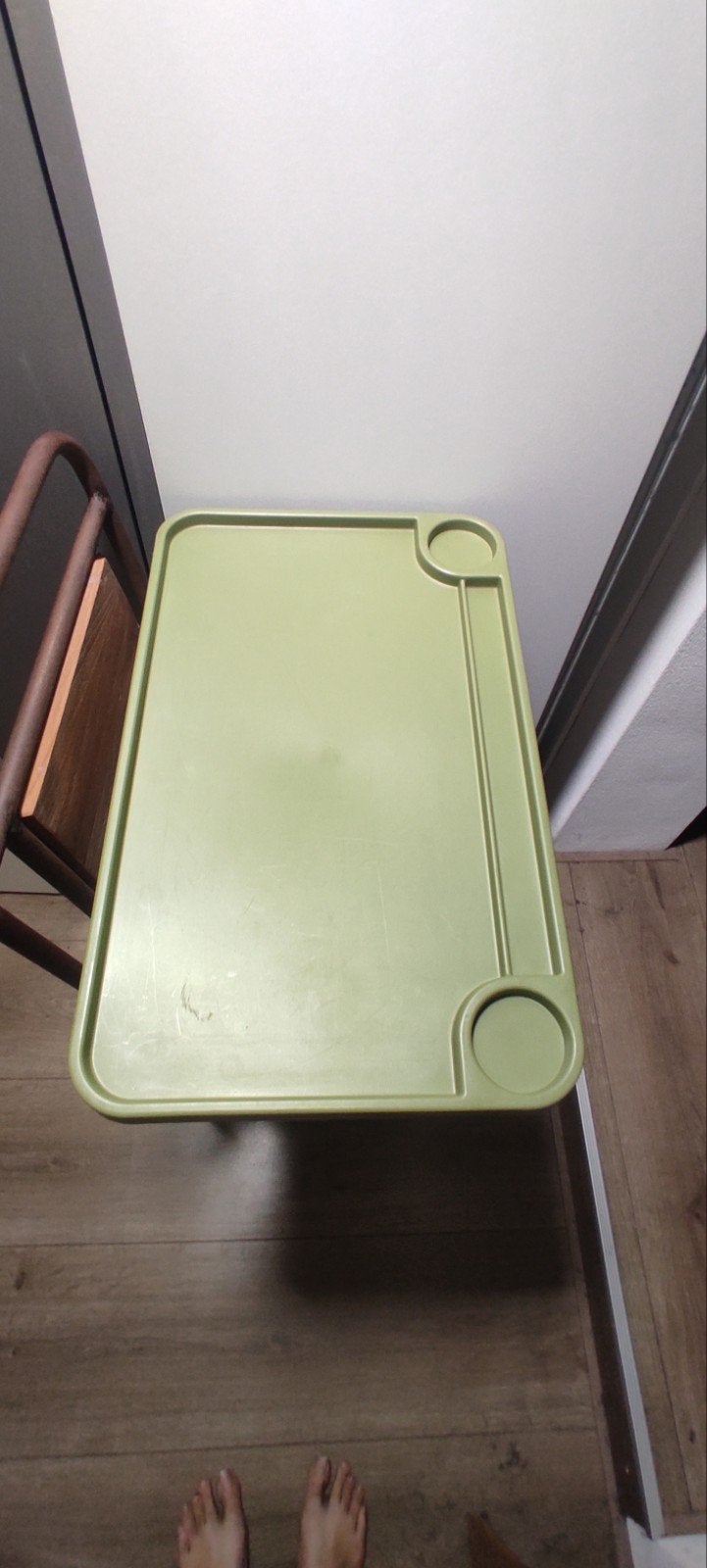 IKEA KLIPSK bedblad/laptoptafel - Groen, Ophalen, Minder dan 45 cm, Kunststof, Gebruikt