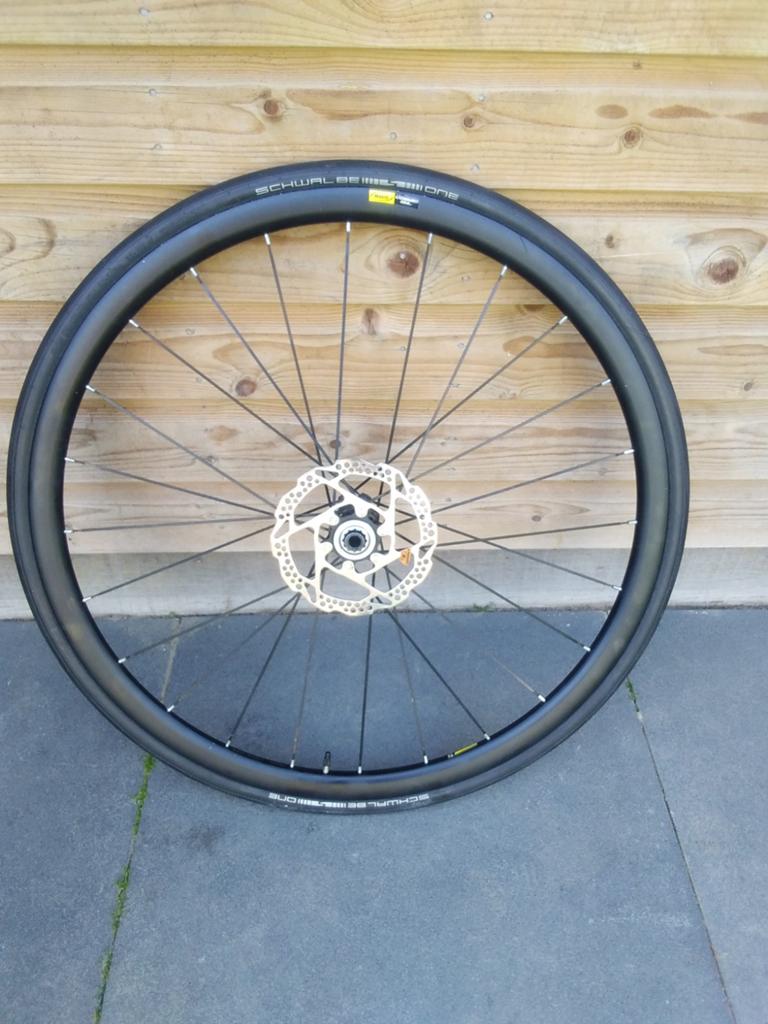 Mavic Cosmic disc voorwiel, Gebruikt, Aluminium, Mavic, Racefiets