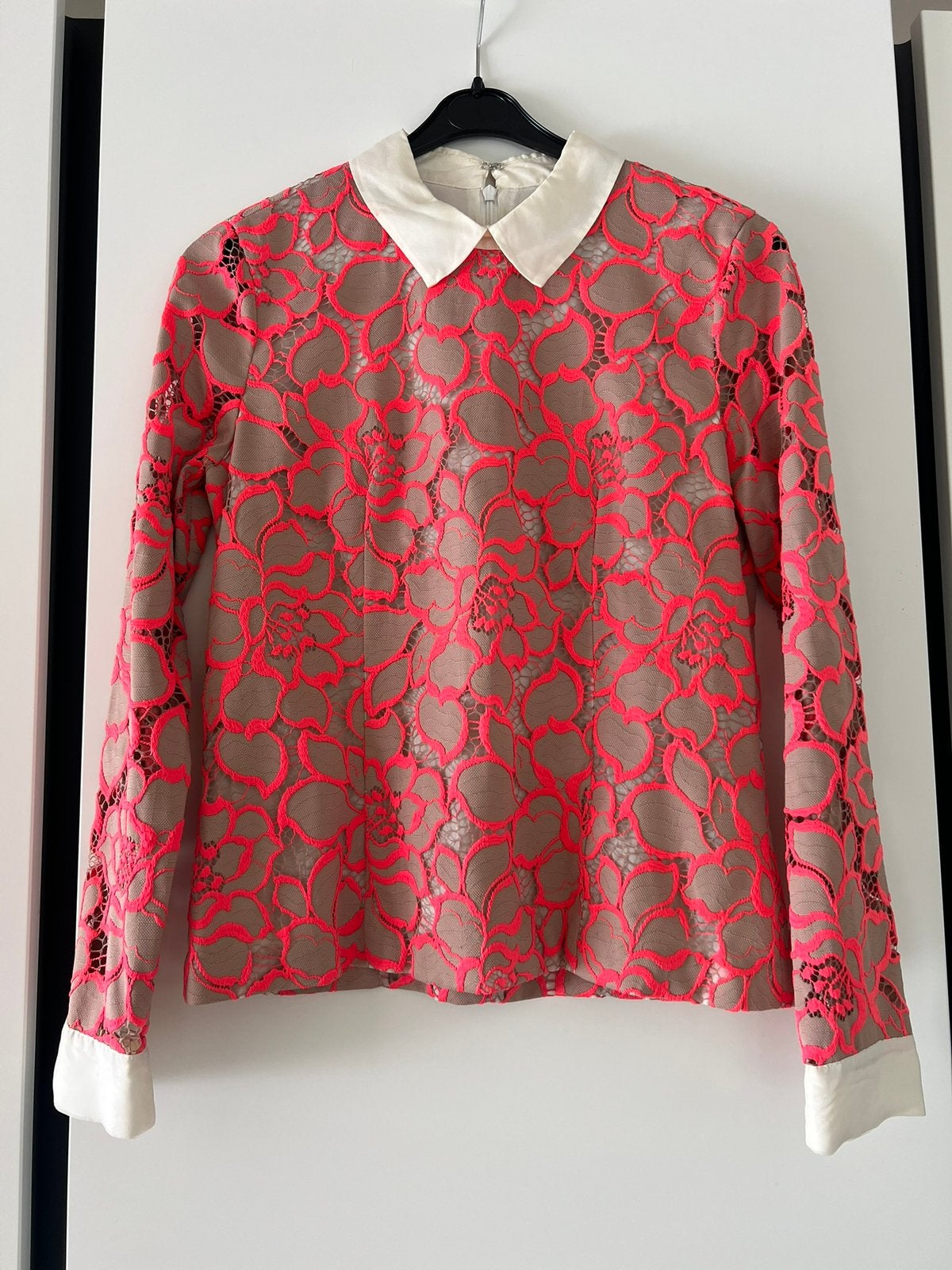 Paul & Joe schitterend kanten blouse koraal rood, Ophalen of Verzenden, Zo goed als nieuw, Maat 36 (S), Rood