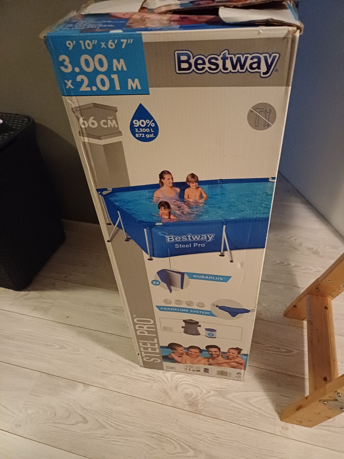 Bestway Steel Pro Opzetzwembad 3.00 x 2.01 x 0.66 m, Gebruikt, Ophalen of Verzenden, Opzetzwembad, 200 tot 400 cm