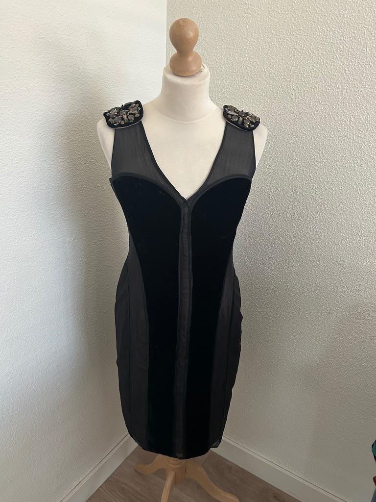 Karen Millen maat 40 chique zwart cocktail jurk 2146