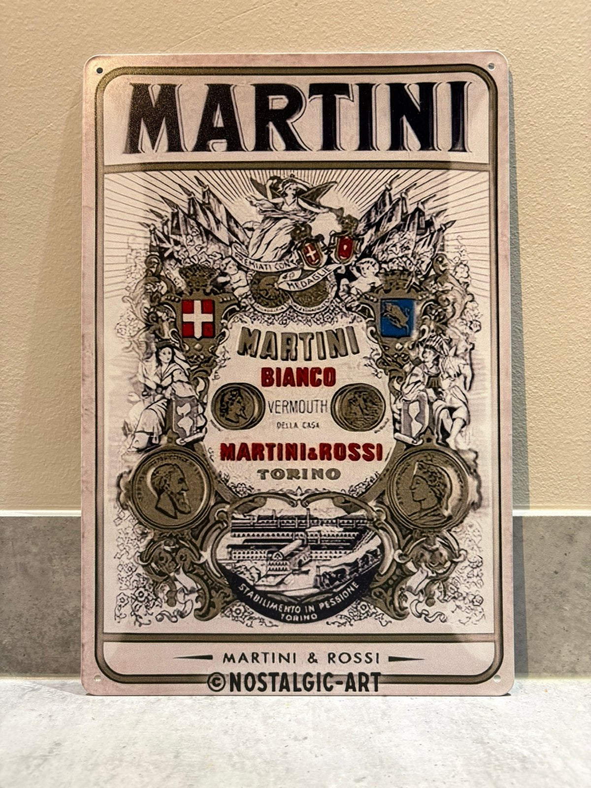 Mancave Bar Café Wanddecoratie metalen bordje merk Martini, Ophalen of Verzenden, Zo goed als nieuw, Reclamebord