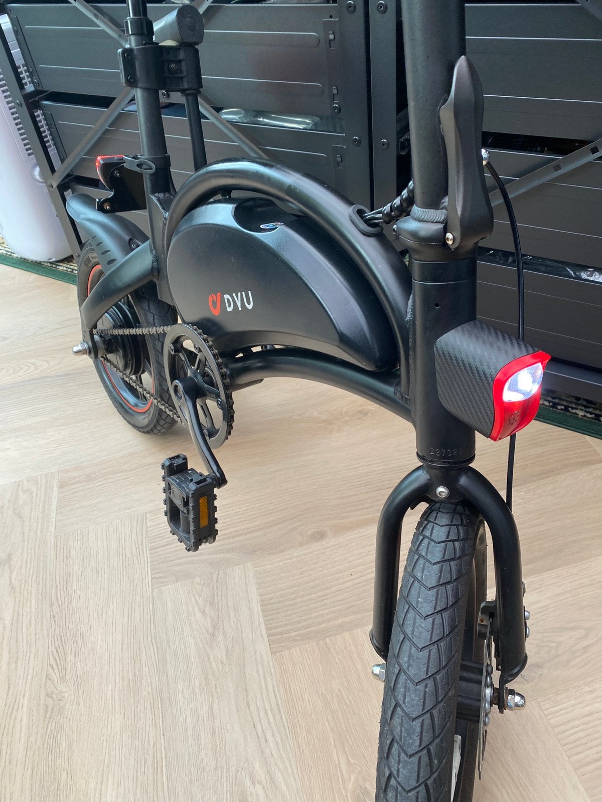 DYU 3+ Vouwfiets - Compacte elektrische fiets inc Art 4 Slot, Gebruikt, Heren, 14 tot 16 inch, Deels opvouwbaar