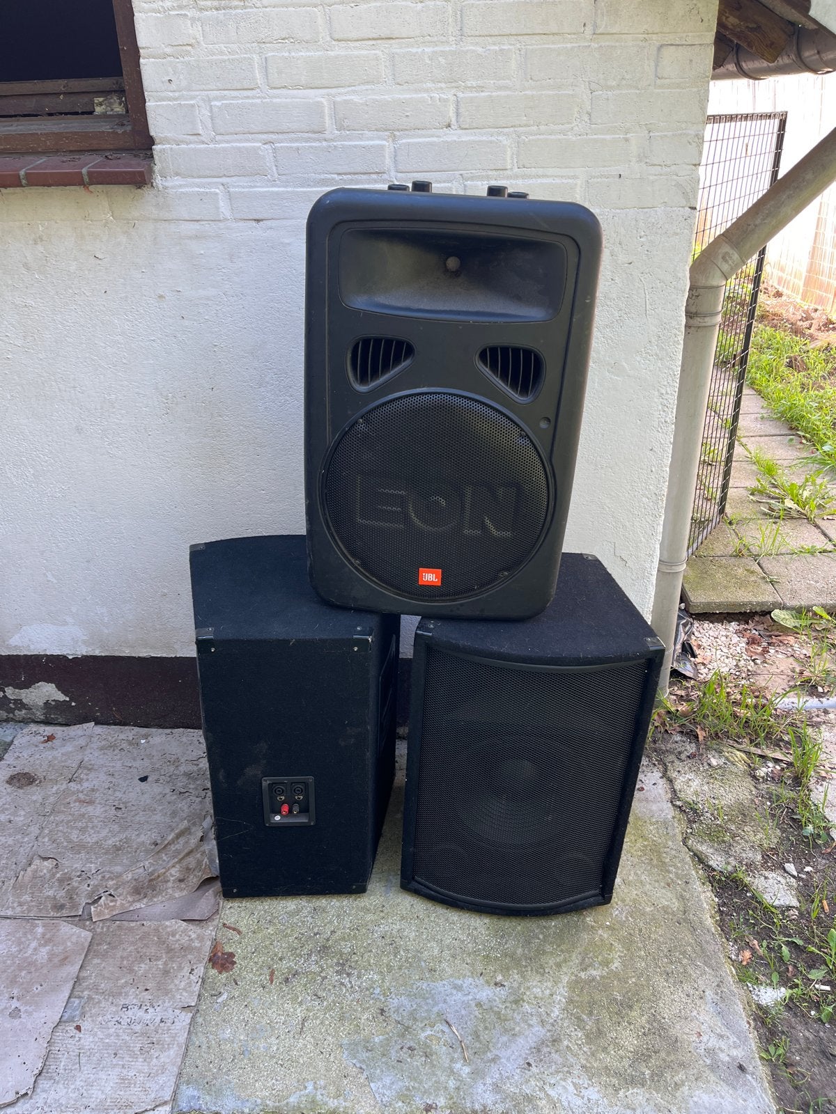 JBL EON Party Speaker en 2 Passieve Speakers, Gebruikt, JBL, Party speaker, Geschikt voor surround/home cinema