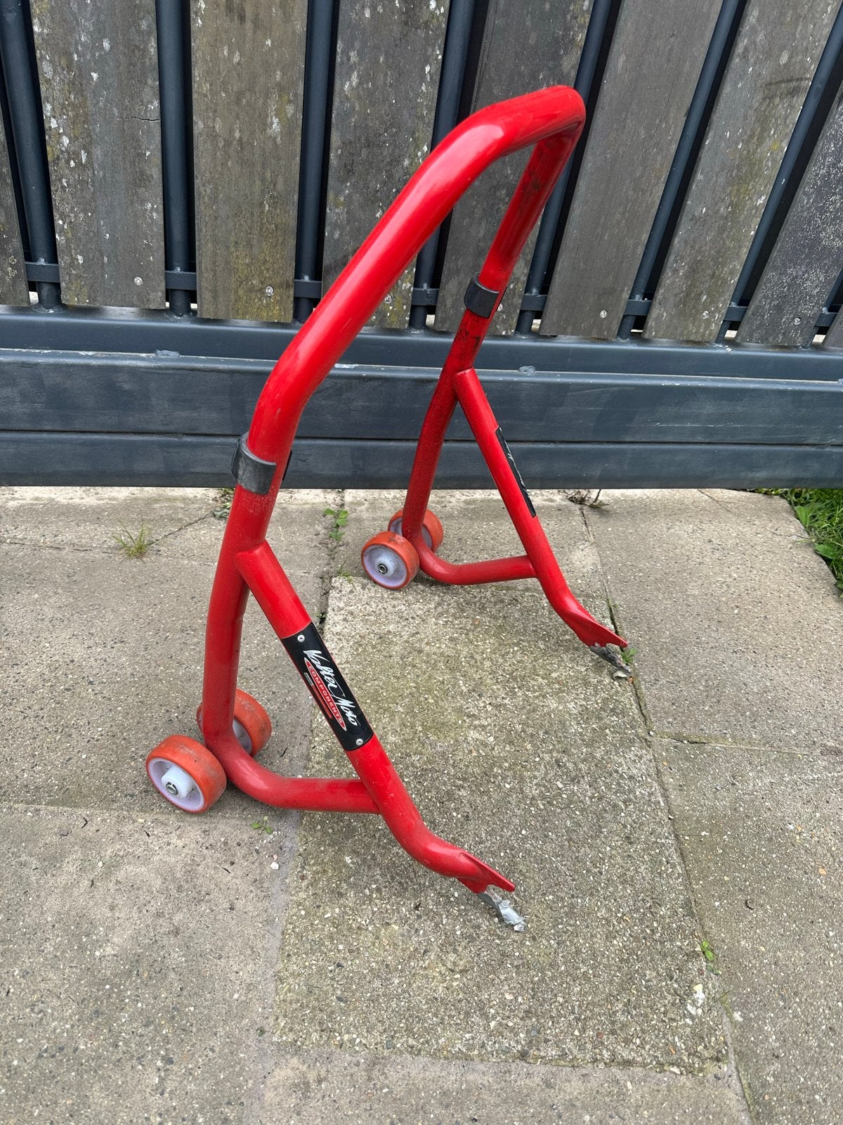 Valter Moto Motorfiets paddockstand rood, Ophalen, Gebruikt