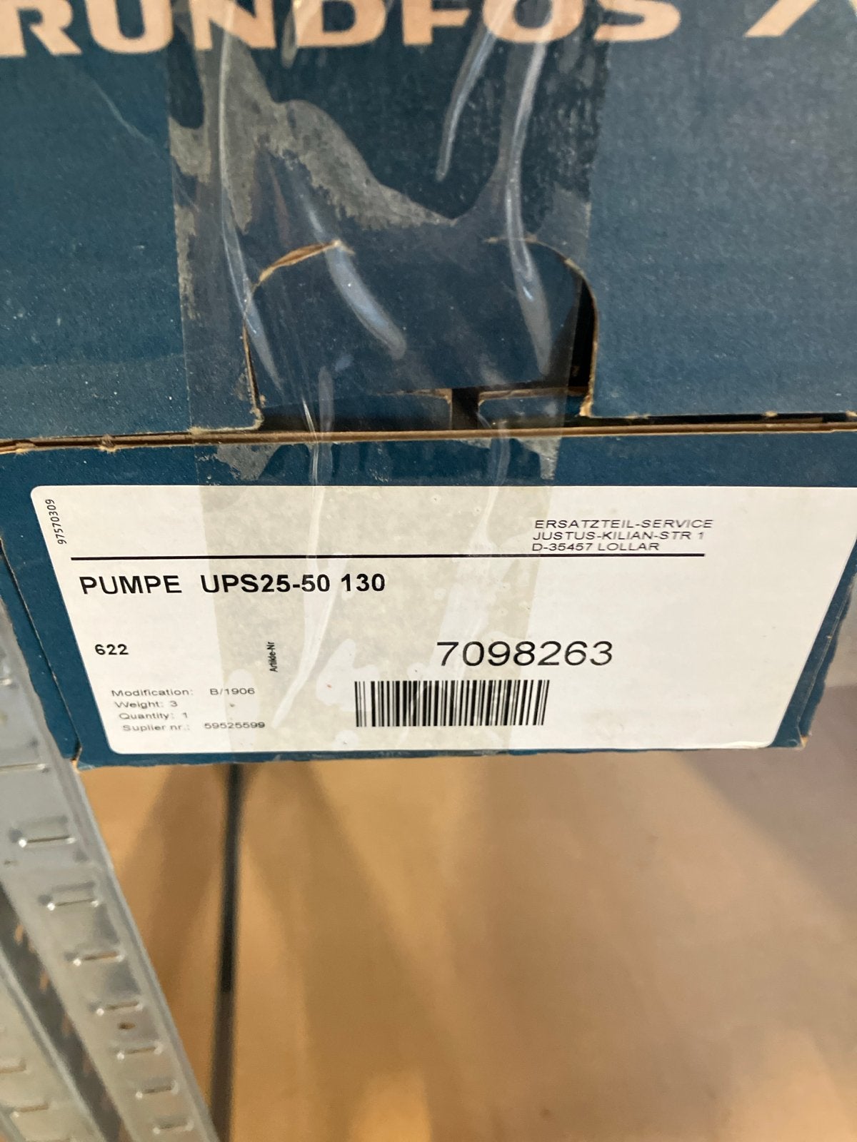 Grundfos UPS 25-50 130mm Pomp - Nieuw in doos, Ophalen, Nieuw, Overige typen