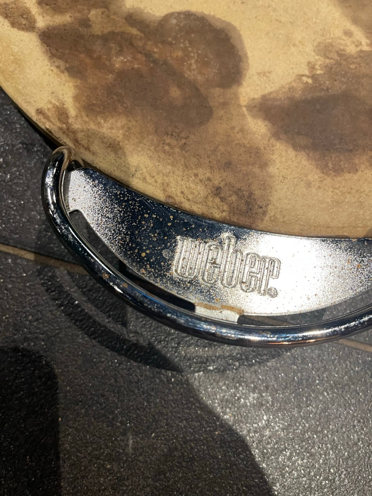 Weber pizzasteen met handvatten, Ophalen, Gebruikt