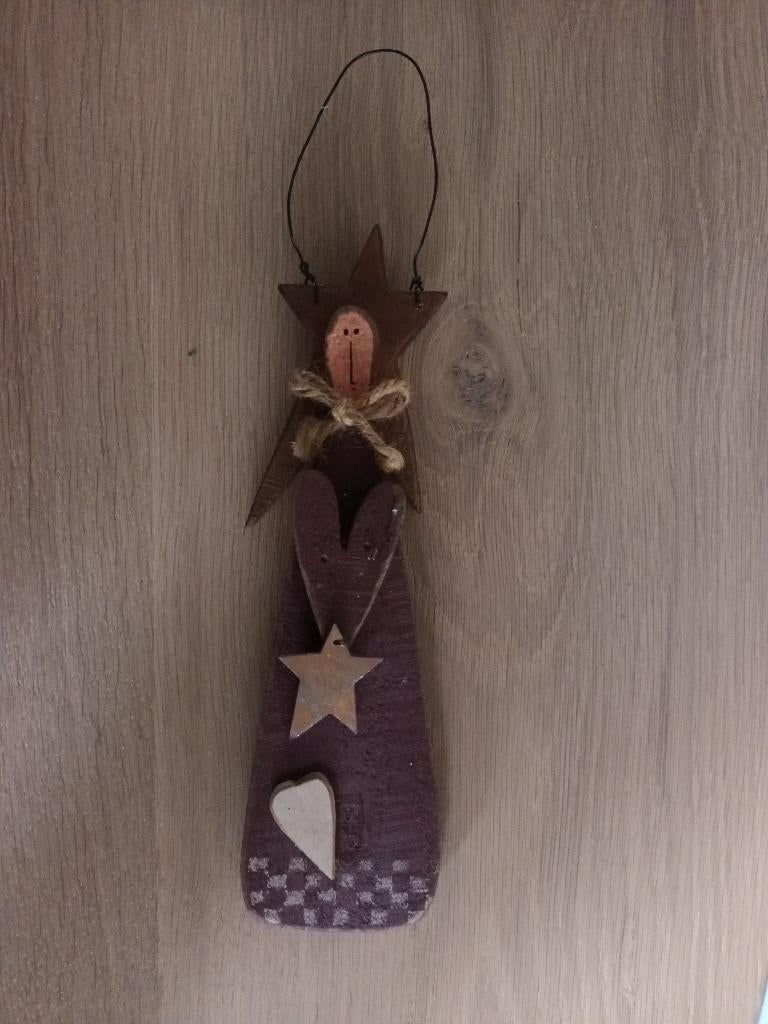Appletree houten kersthanger kerst hanger hout engel, Diversen, Kerst, Ophalen of Verzenden, Gebruikt