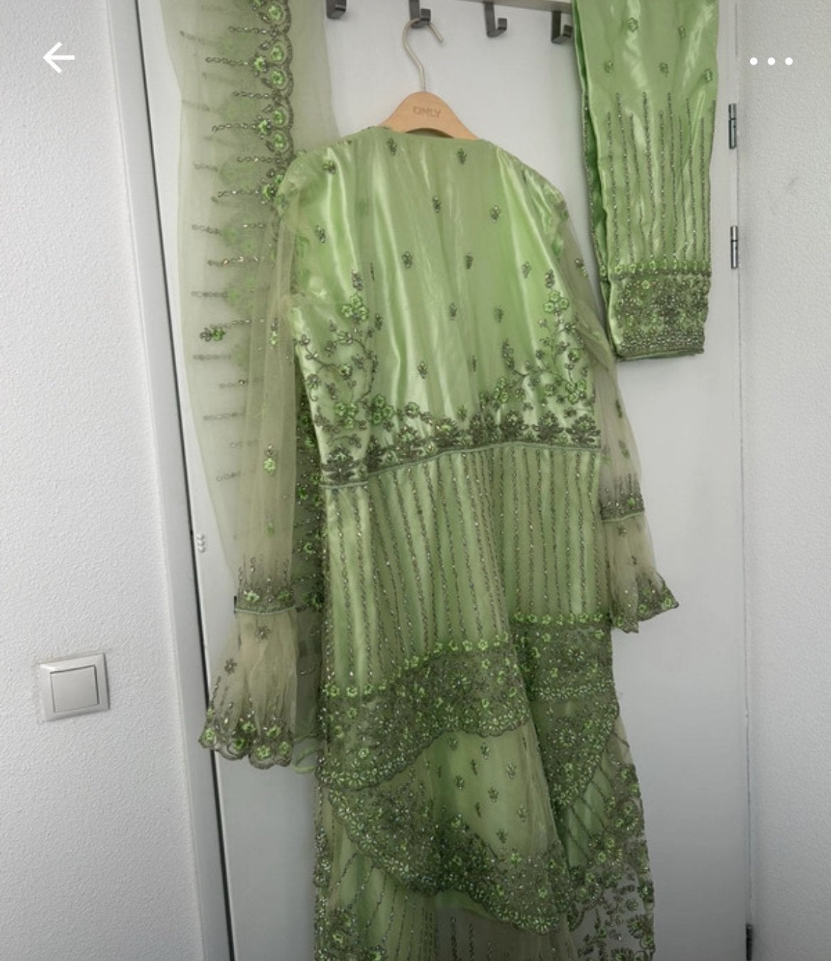 Salwaar kameez appel groen heel mooi, Kleding | Dames, Ophalen of Verzenden, Zo goed als nieuw, Groen, Overige typen