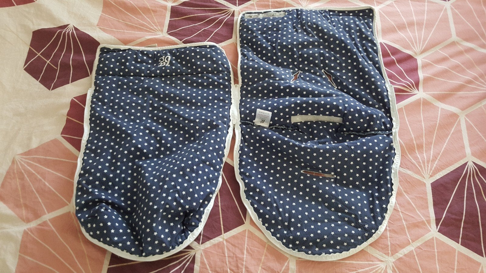 Hoes en voetenzak voor de autostoel Baby Anne-cy, Overige methoden, Ophalen of Verzenden, Zo goed als nieuw, 0 t/m 13 kg