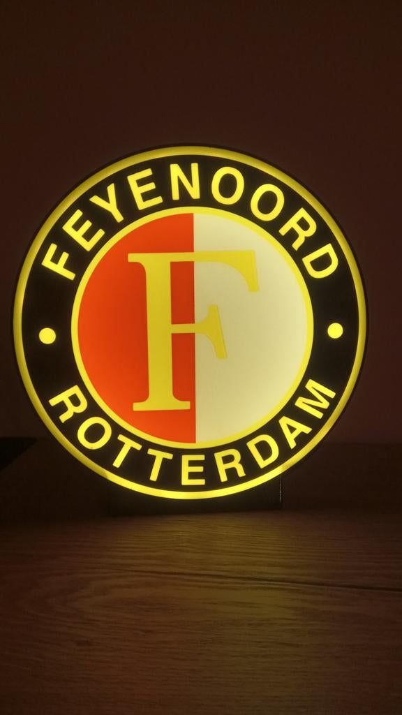 Feyenoord lightbox, Feyenoord lichtreclame, Feyenoord lamp, Ophalen of Verzenden, Nieuw, Minder dan 50 cm