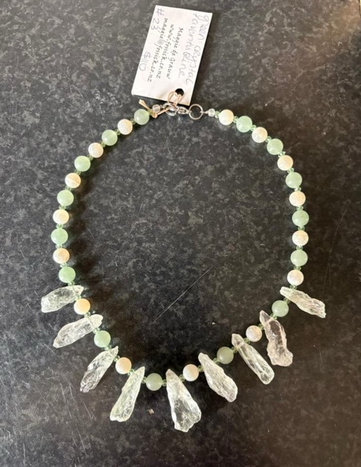 Maggie de Grauw handgemaakte mineralen ketting NIEUW, Sieraden, Tassen en Uiterlijk, Kettingen, Met edelsteen, Nieuw, Ophalen of Verzenden