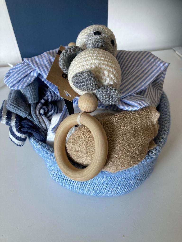Geboortepakket Jongen - Kraamcadeau met Diaper Cake, Ophalen of Verzenden, Nieuw, Kraamcadeau