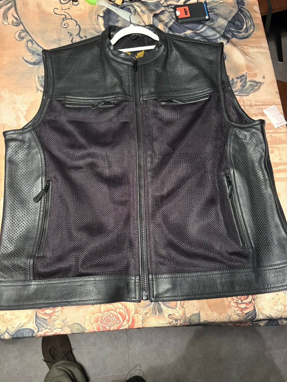 Nieuw Leatherick Leren Motorvest 3XL, Motoren, Kleding | Motorkleding, Overige typen, Heren, Tweedehands, Ophalen of Verzenden