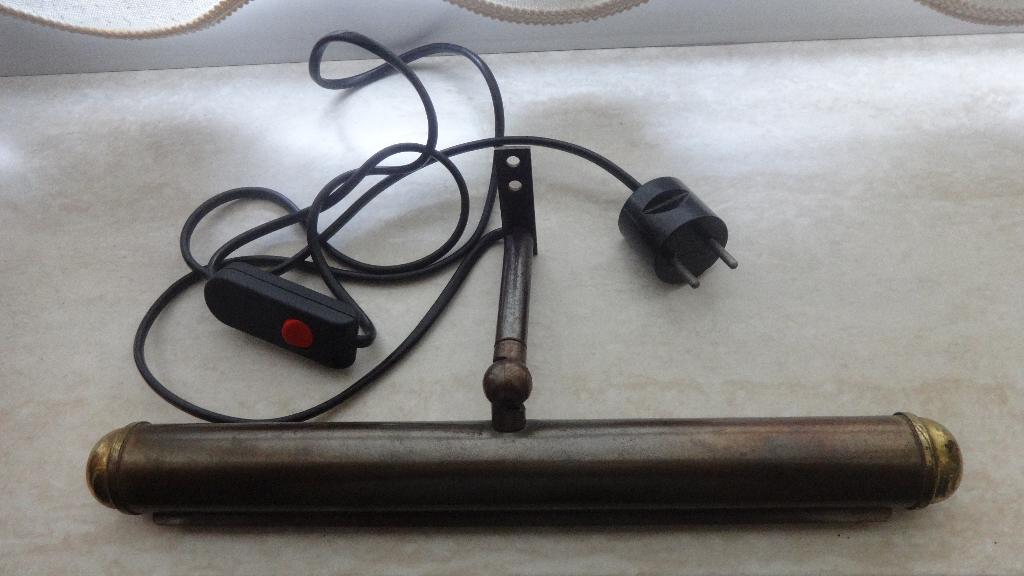 Koper schilderij/pianolampje, Overige materialen, Vintage, Ophalen of Verzenden, Zo goed als nieuw