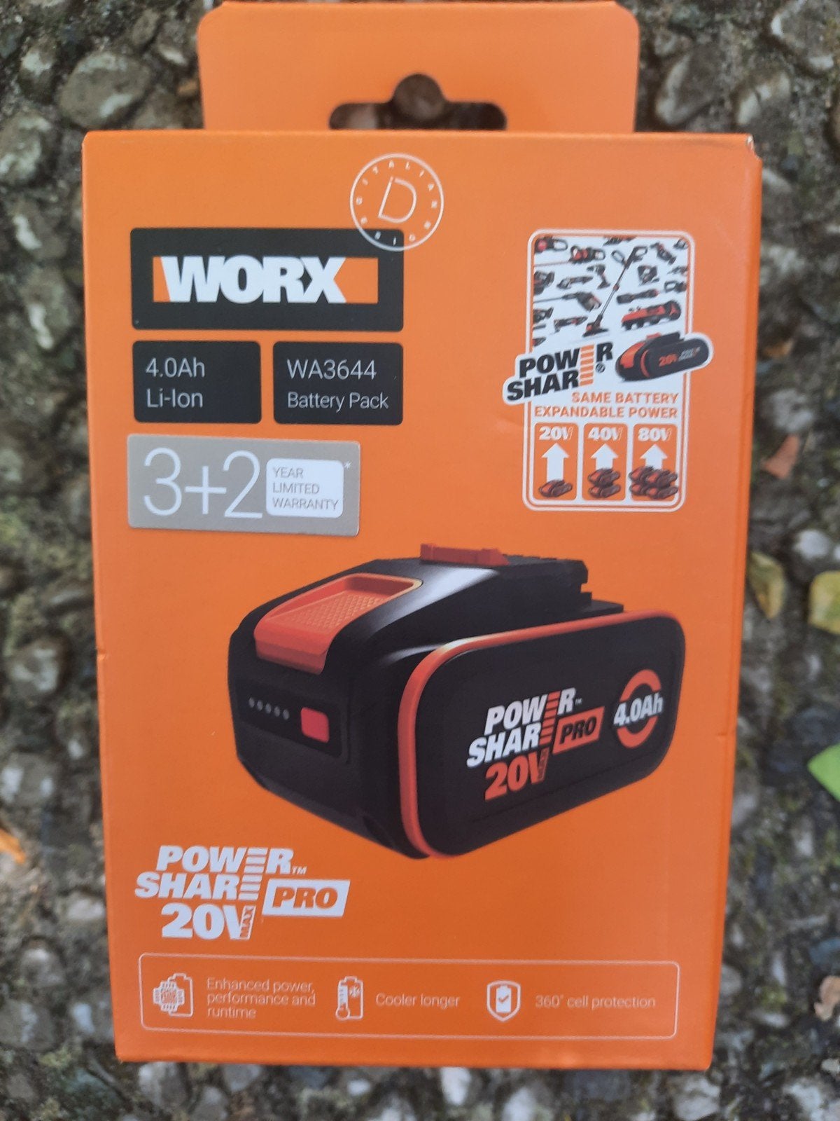 Worx 20V PowerShare 4.0 Ah Accu Nieuw, Ophalen of Verzenden