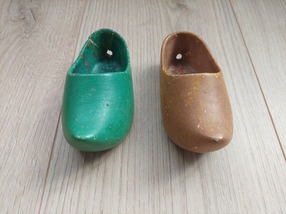 Decoratieve klompjes - Groen en bruin, Ophalen of Verzenden