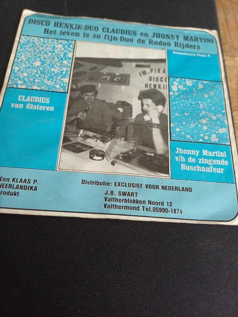 282b1 Single Duo Claudius en Jhonny Martine – Disco Henkie, Gebruikt, 7 inch, Ophalen of Verzenden, Overige typen