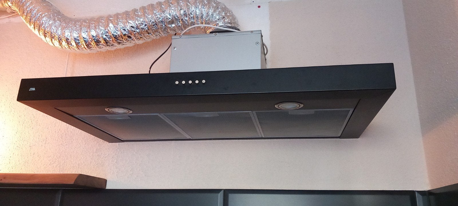 Etna afzuigkap - 90 cm breed, lampjes nakijken, Ophalen, Gebruikt, Inbouw, Onderbouw afzuigkap