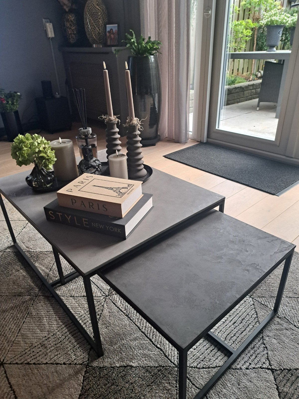 salontafel set, Huis en Inrichting, Tafels | Salontafels, Ophalen, Kunststof, 50 tot 100 cm, 50 tot 100 cm